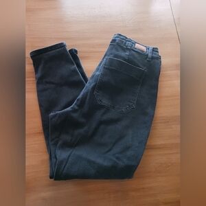 Judy Blue Denim Joggers Womens 16 W Black Stretch Zip & Drawstring